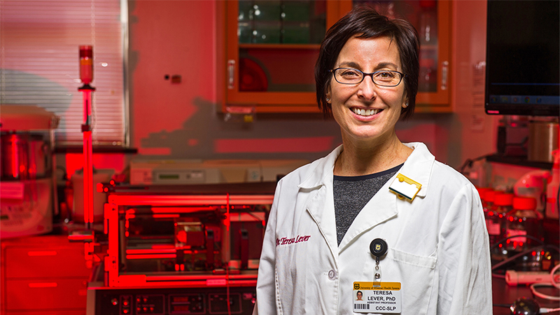 Teresa Lever, PhD, studies rodents to better understand ALS and future treatment options. 