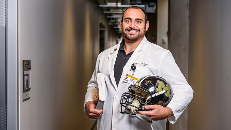 Chris Tipton played football at Missouri a decade ago. Now, with the help of the MedPrep program, he is a first-year medical student at MU.