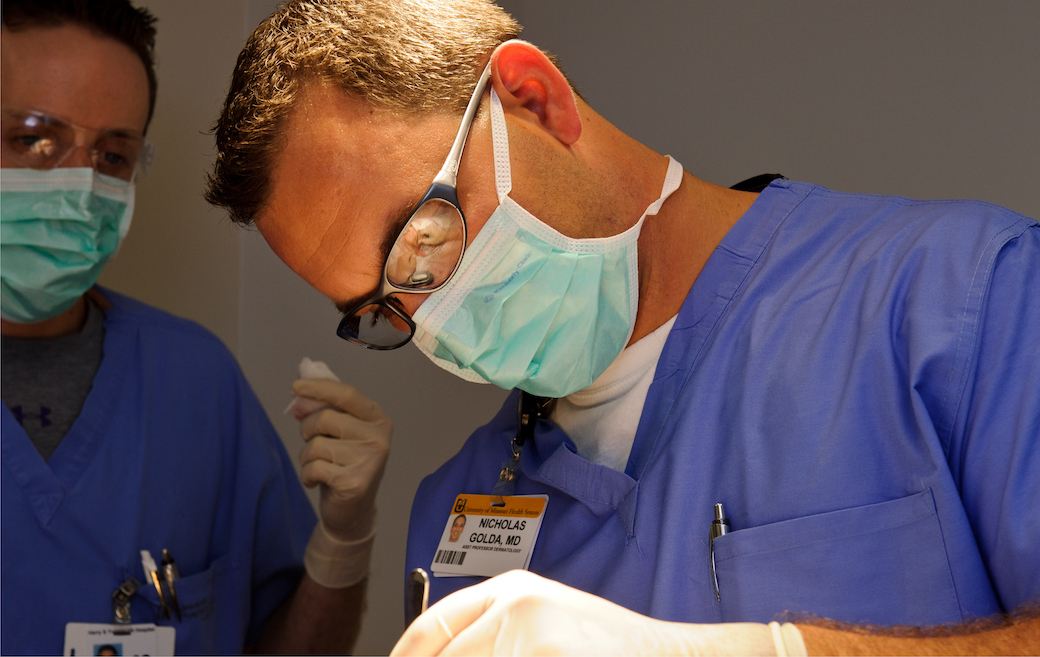 Photo of doctor during procedure