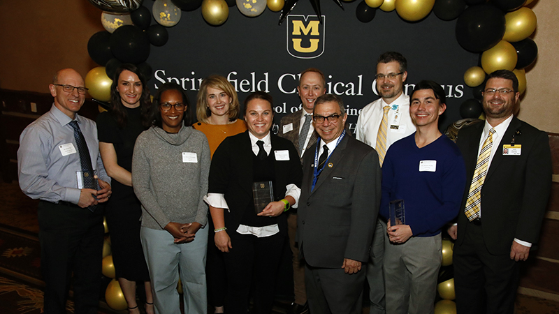 Springfield Clinical Campus Faculty Appreciation Dinner award winners.
