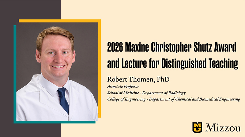  Robert Thomen Mizzou Distinguished Teacher award announcement