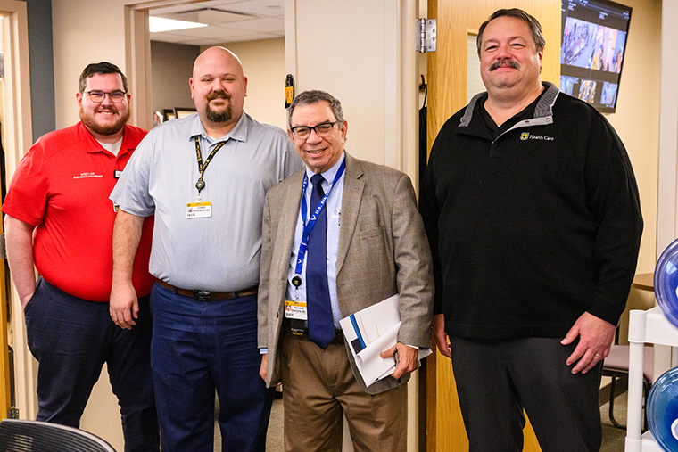 Thank you to Joseph Reinkemeyer, safety manager, Chris Stackhouse and Calvin Hubbard for hosting me during huddle. I am very appreciative of everything our Security, Safety and Emergency Management teams do to keep us safe.