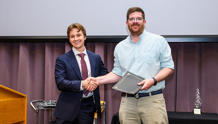 Kevin Flaherty, PhD, assistant professor of pathology and anatomical sciences, received the “Most Outstanding Pre-Clinical Educator” award.