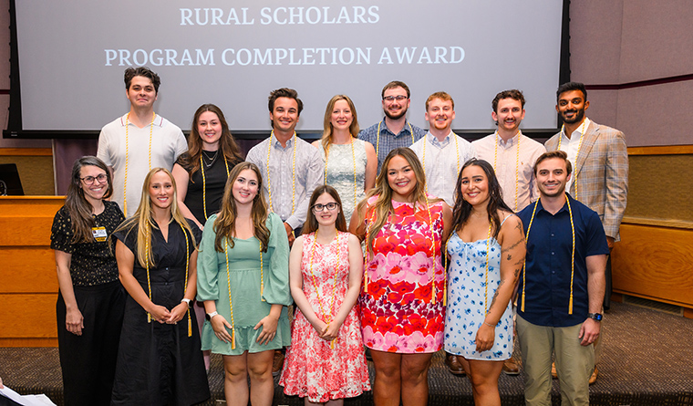 Recipients of the “Rural Scholars Program Completion Award” as the Class of 2026 featured 19 graduates of the program.