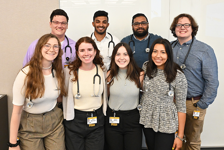  Ashwin Garlapaty and Class of 2026 peers at the 2022 Mizzou School of Medicine Stethoscope Breakfast.