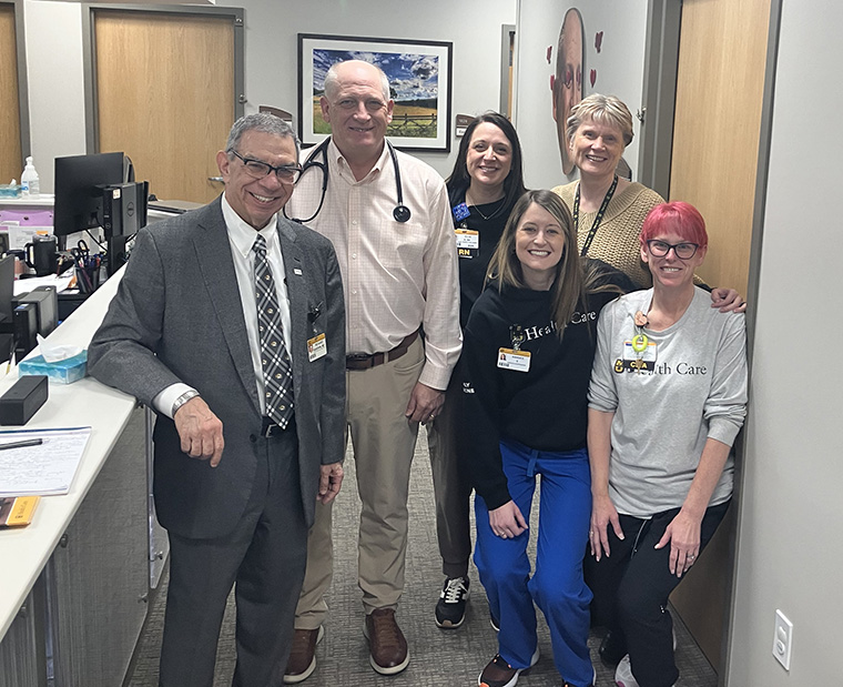 Dr. Barohn meets Dr. Griswold at the Eldon clinic.