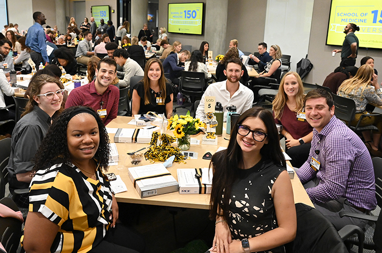 Morgan Kluge and Class of 2026 peers at the 2022 Mizzou School of Medicine Stethoscope Breakfast.