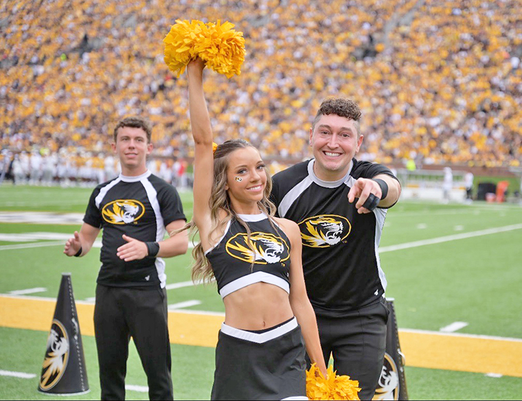 Nicholas Mullendore, a rising M3 at the School of Medicine and first-year student-athlete on the Mizzou Cheer team.