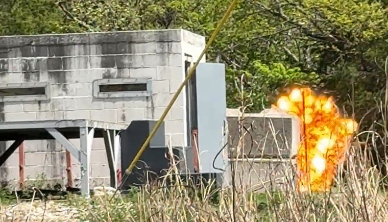 Blast simulation for research purposes.