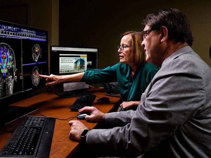 Radiologists Talissa Altes, MD, and Joseph Cousins, MD