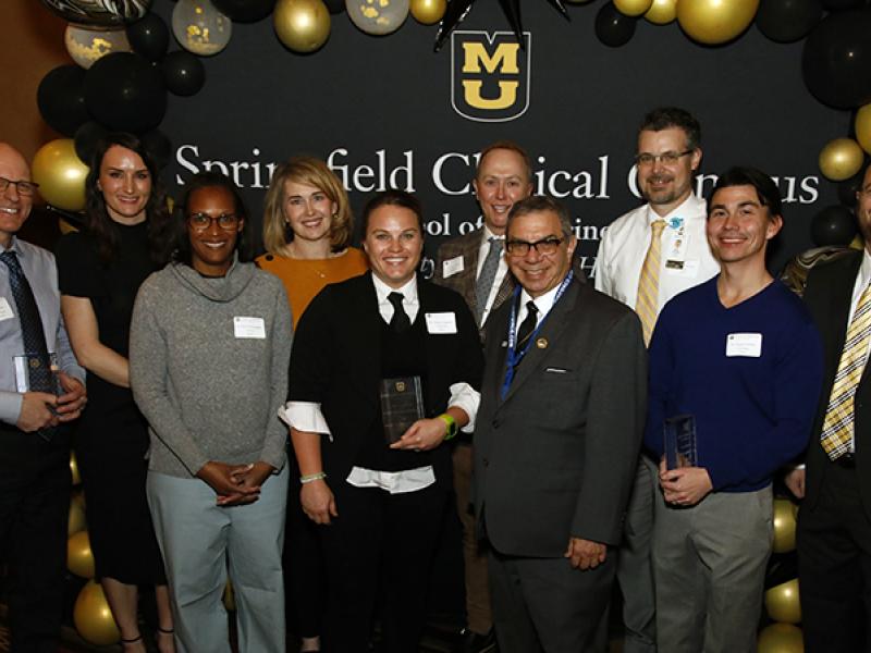 Springfield Clinical Campus Faculty Appreciation Dinner award winners.