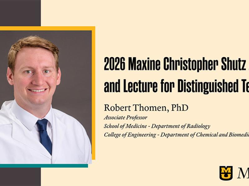  Robert Thomen Mizzou Distinguished Teacher award announcement